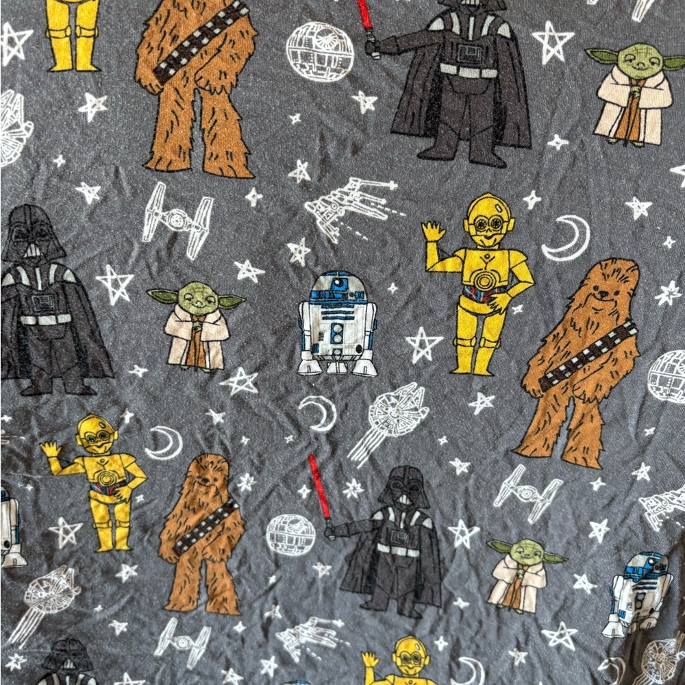 Star Wars Themed Gray Fabric